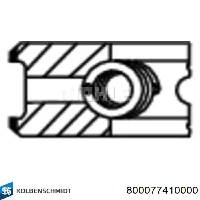 800077410000 Kolbenschmidt Anéis do pistão para 1 cilindro, STD.
