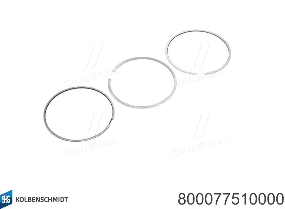 800077510000 Kolbenschmidt Anéis do pistão para 1 cilindro, STD.