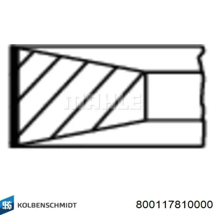 800117810000 Kolbenschmidt Anéis do pistão do compressor para 1 cilindro, STD