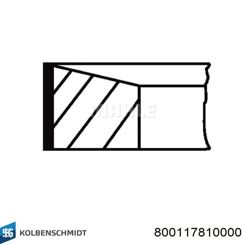 Compre 800117810000 Kolbenschmidt Anéis do pistão do compressor para 1 cilindro, STD