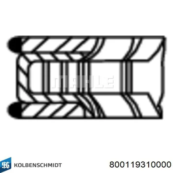 Anéis do pistão para 1 cilindro, STD. Kolbenschmidt 800119310000 preço, a partir de 16,54 USD