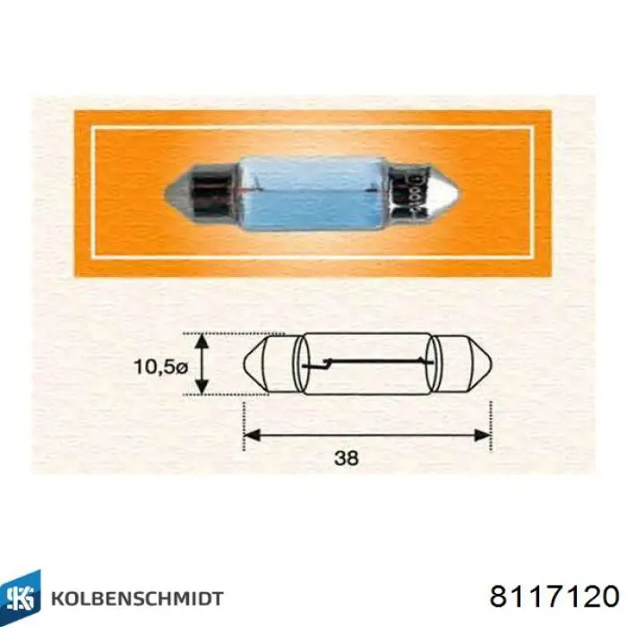 8117120 Kolbenschmidt Guia de válvula de admissão