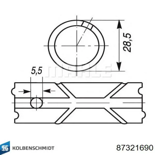 87321690 Kolbenschmidt Bucha de biela