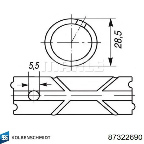 Bucha de biela Kolbenschmidt 87322690 preço, a partir de 26,57 USD