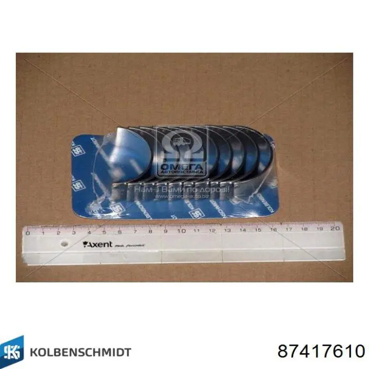 Folhas inseridas de cambota de biela, kit, 1ª reparação ( + 0,25) 87417610 Kolbenschmidt