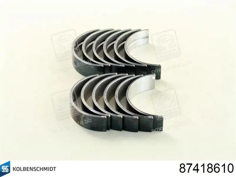 87418610 Kolbenschmidt Folhas inseridas principais de cambota, kit, 1ª reparação ( + 0,25)