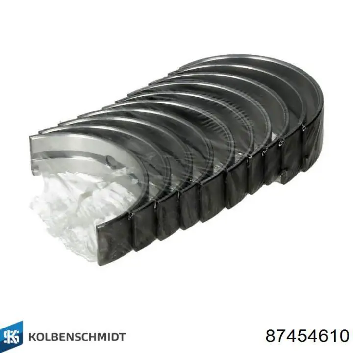 87454610 Kolbenschmidt Folhas inseridas principais de cambota, kit, 1ª reparação ( + 0,25)