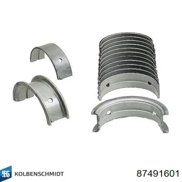 87491601 Kolbenschmidt Folhas inseridas principais de cambota, kit, padrão (STD)