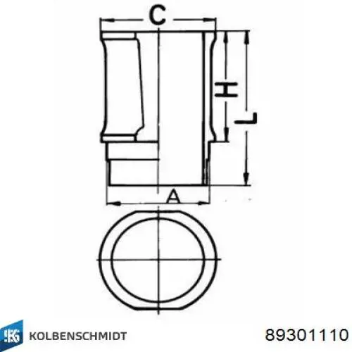 89301110 Kolbenschmidt Camisa do pistão
