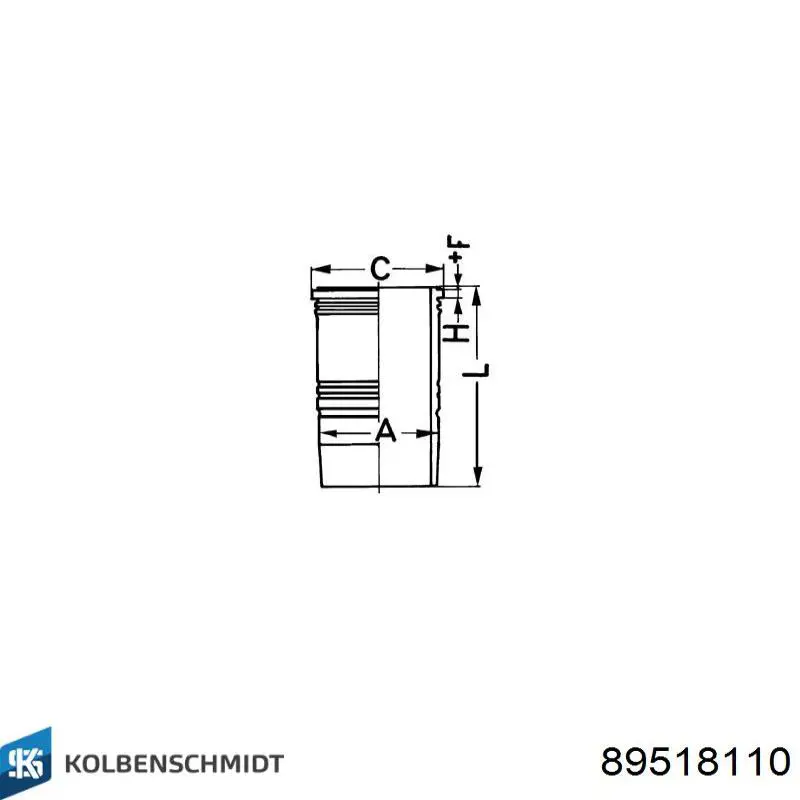 Camisa do pistão Kolbenschmidt 89518110 preço, a partir de 52,53 USD