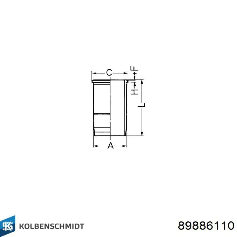 Camisa do pistão Kolbenschmidt 89886110 preço, a partir de 119,04 USD