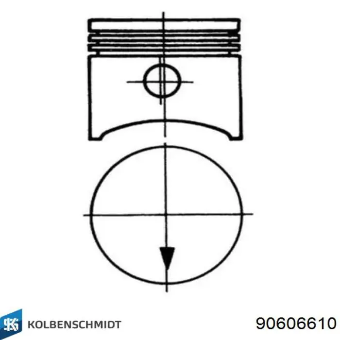 Pistão do kit para 1 cilindro, 2ª reparação ( + 0,50) Kolbenschmidt 90606610 preço, a partir de 86,88 USD