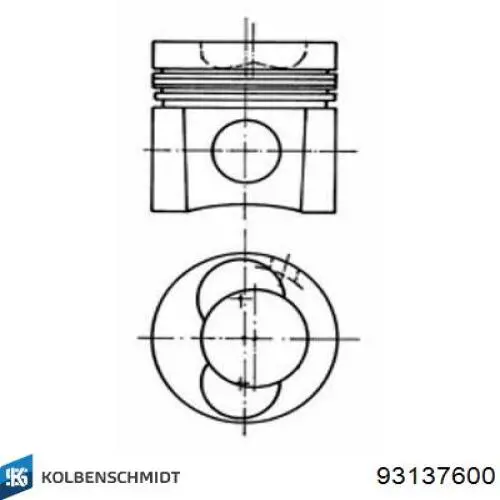 Pistão do kit para 1 cilindro, STD Kolbenschmidt 93137600 preço, a partir de 172,72 USD