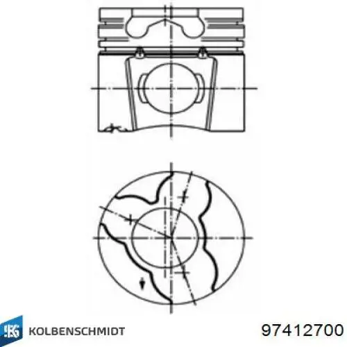 Pistão do kit para 1 cilindro, STD Kolbenschmidt 97412700 preço, a partir de 141,01 USD
