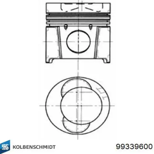 Pistão do kit para 1 cilindro, STD Kolbenschmidt 99339600 preço, a partir de 193,42 USD