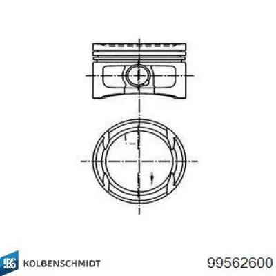 Pistão do kit para 1 cilindro, STD Kolbenschmidt 99562600 preço, a partir de 88,62 USD