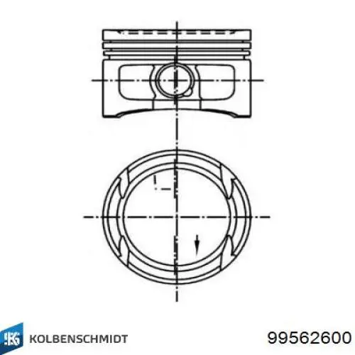 Compre 99562600 Kolbenschmidt Pistão do kit para 1 cilindro, STD