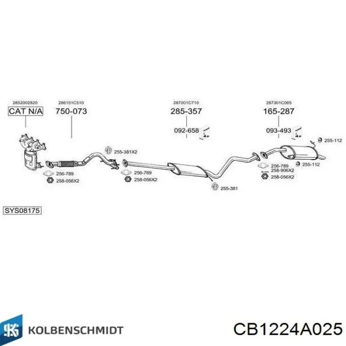 Compre CB1224A025 Kolbenschmidt Folhas inseridas de cambota de biela, kit, 1ª reparação ( + 0,25)