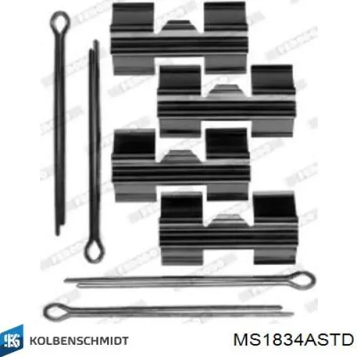 MS1834ASTD Kolbenschmidt Folhas inseridas principais de cambota, kit, padrão (STD)
