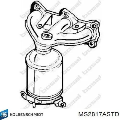 MS2817ASTD Kolbenschmidt Folhas inseridas principais de cambota, kit, padrão (STD)