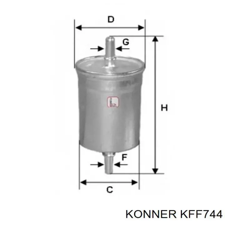 Filtro de combustível Konner KFF744 preço, a partir de 3,87 USD