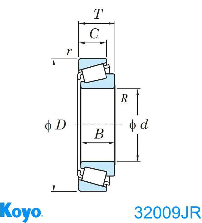 Rolamento interno de cubo dianteiro HR32009XJA NSK