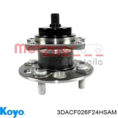 Cubo traseiro Koyo 3DACF026F24HSAM