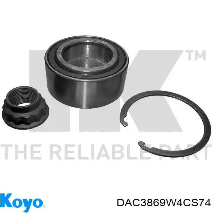 DAC3869W4CS74 Koyo Rolamento de cubo dianteiro