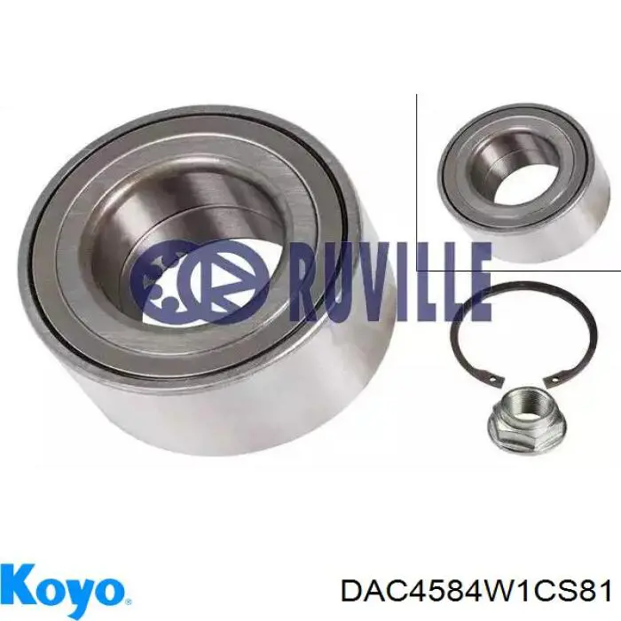 Rolamento de cubo dianteiro Koyo DAC4584W1CS81 preço, a partir de 31,71 USD
