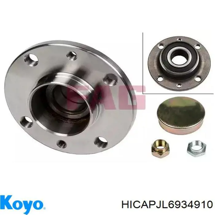 Rolamento de cubo dianteiro Koyo HICAPJL6934910