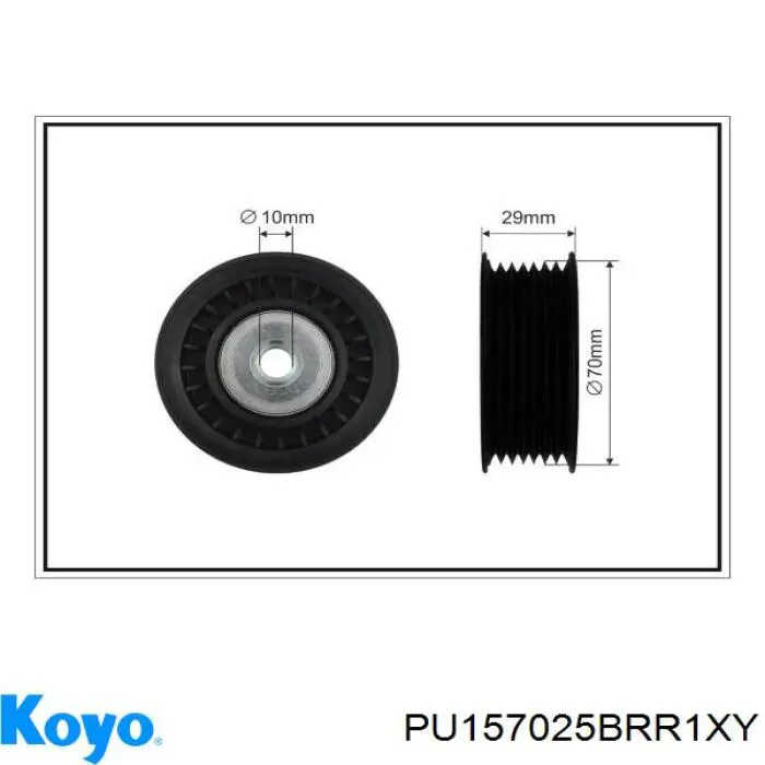 Rolo parasita da correia de transmissão Koyo PU157025BRR1XY preço, a partir de 25,64 USD