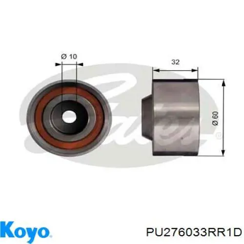 Rolo parasita da correia do mecanismo de distribuição de gás Koyo PU276033RR1D preço, a partir de 21,32 USD