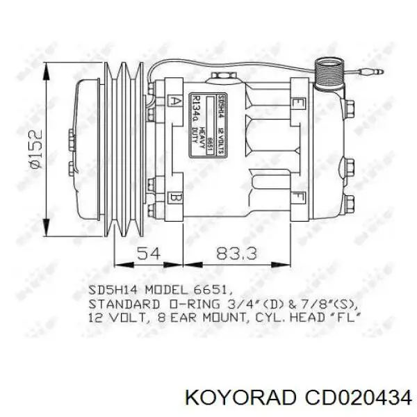 Radiador de aparelho de ar condicionado CD020434 Koyorad