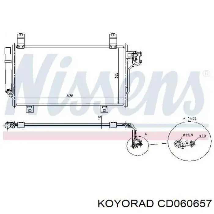 CD060657 Koyorad Radiador de aparelho de ar condicionado