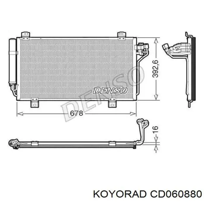 Radiador de aparelho de ar condicionado Koyorad CD060880 preço, a partir de 122,18 USD
