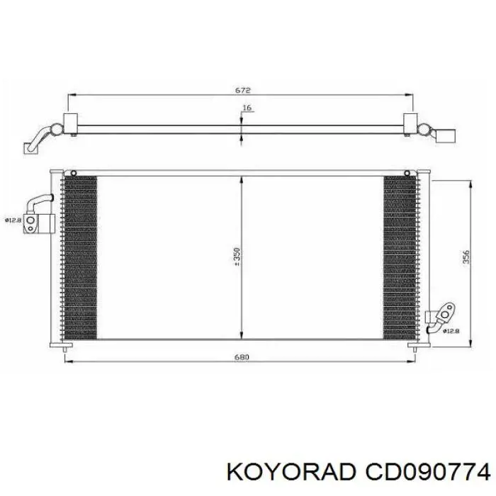 Radiador de aparelho de ar condicionado Koyorad CD090774
