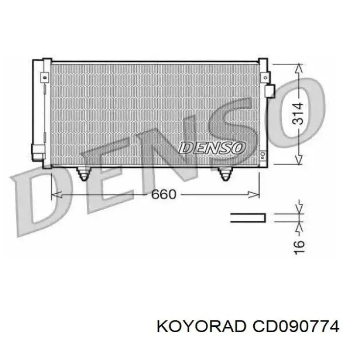 Radiador de aparelho de ar condicionado CD090774 Koyorad