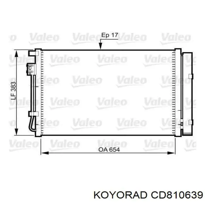 Radiador de aparelho de ar condicionado CD810639 Koyorad