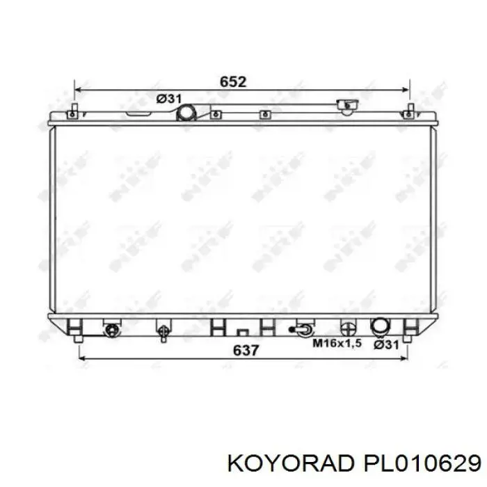 Radiador de esfriamento de motor Koyorad PL010629 preço, a partir de 124,17 USD