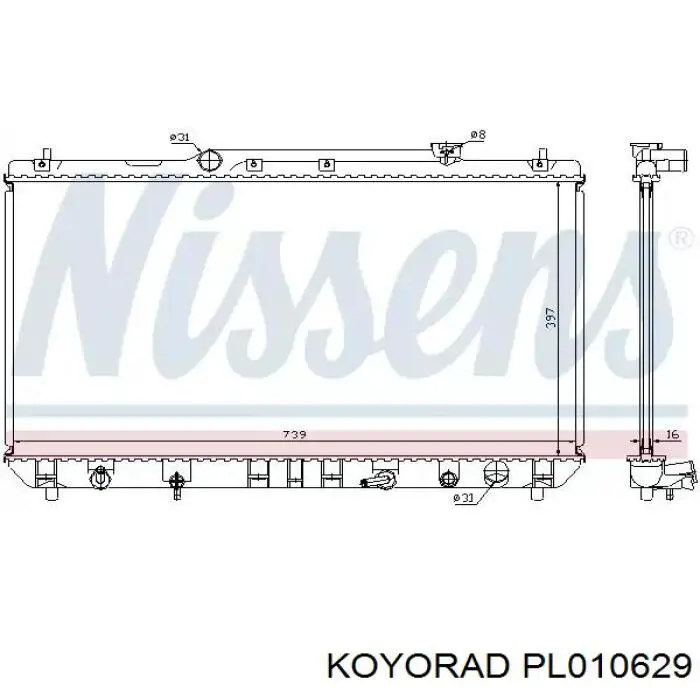 Compre PL010629 Koyorad Radiador de esfriamento de motor