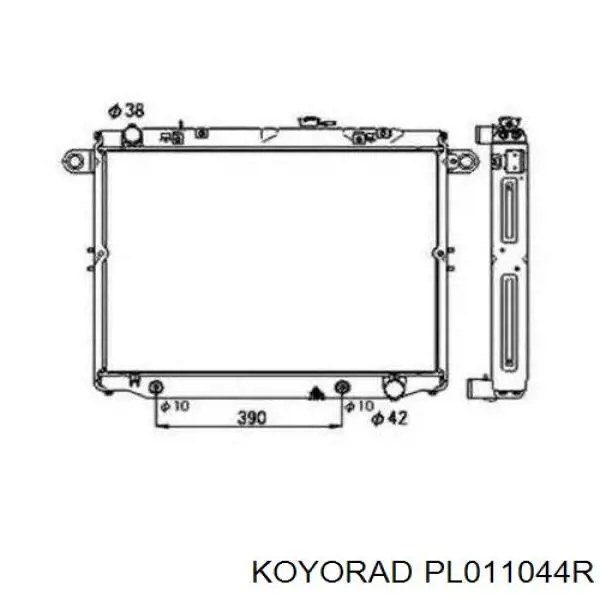 Compre PL011044R Koyorad Radiador de esfriamento de motor