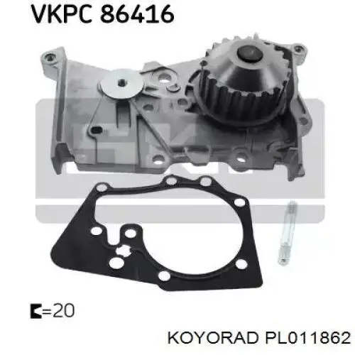 Radiador de esfriamento de motor Koyorad PL011862 preço, a partir de 202,05 USD