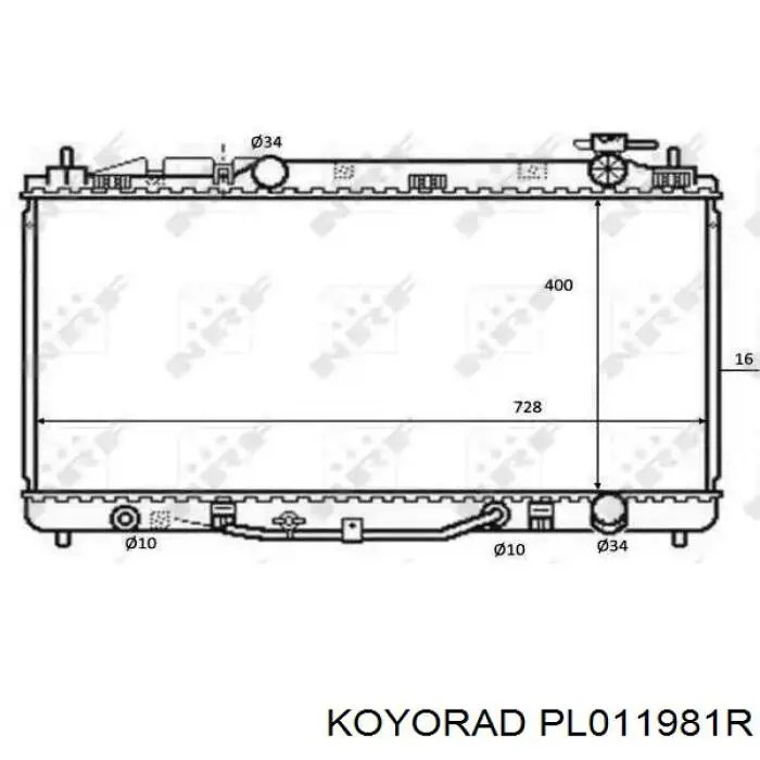 Compre PL011981R Koyorad Radiador de esfriamento de motor