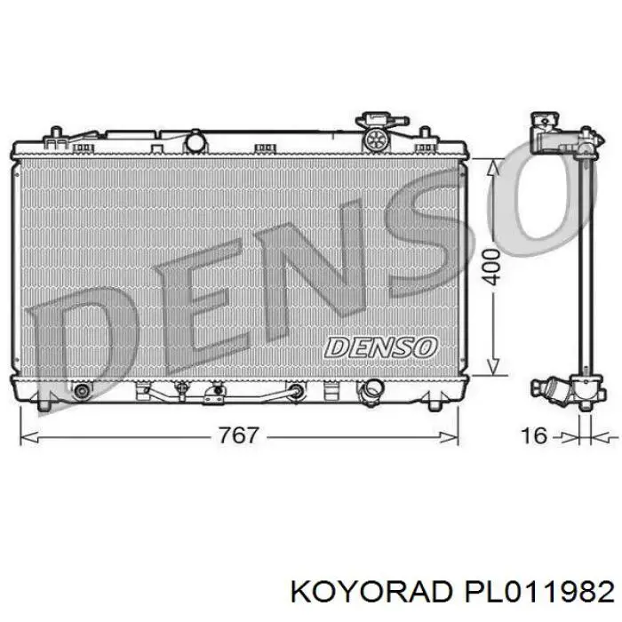 PL011982 Koyorad Radiador de esfriamento de motor
