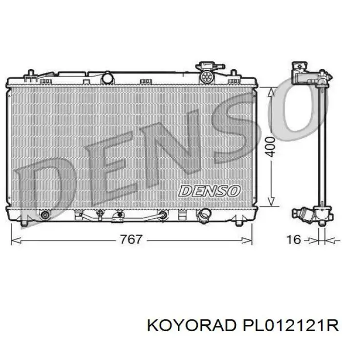 Radiador de esfriamento de motor Koyorad PL012121R preço, a partir de 138,29 USD