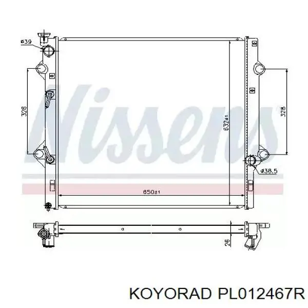Compre PL012467R Koyorad Radiador de esfriamento de motor