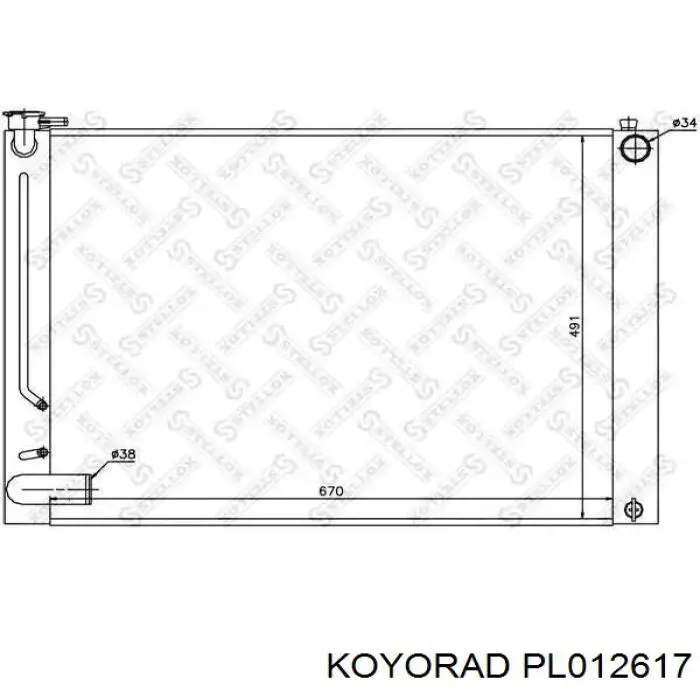 Compre PL012617 Koyorad Radiador de esfriamento de motor