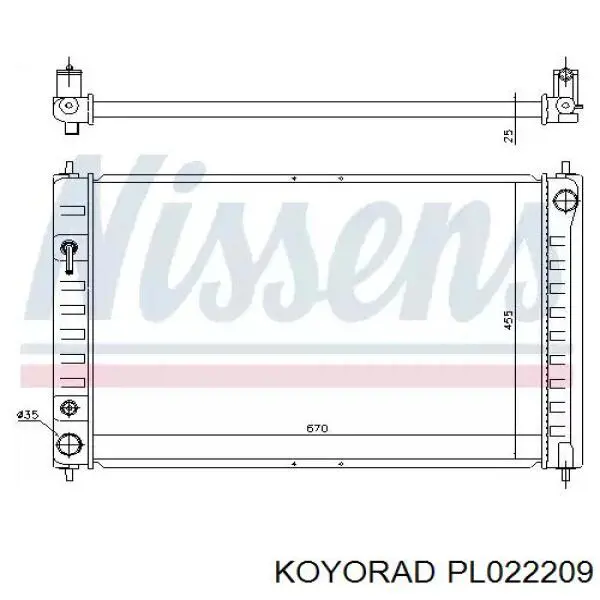 Radiador de esfriamento de motor 2749081 Polcar