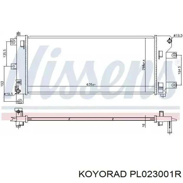 Radiador de esfriamento de motor 613NSA208 TYC