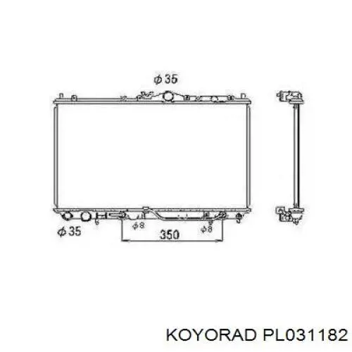 PL031182 Koyorad Radiador de esfriamento de motor